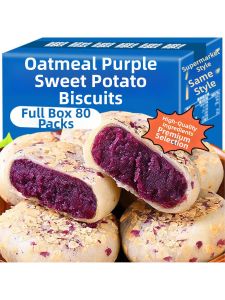 Oat Purple Potato Cake Snack No Added Sugar Dietary Replacement