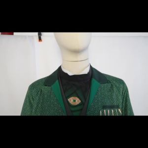 Movie Wicked Cosplay Costume Wizard Green Suit Men Roleplay Costume Halloween Carnival Party Outfits Men Suit Uniform