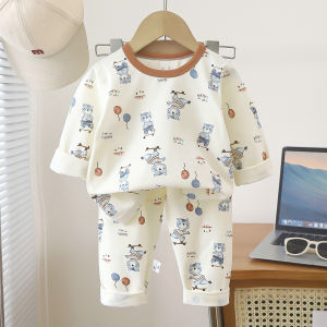 ฤดูใบไม้ผลิ ฤดูใบไม้ร่วง Pure ผ้าฝ้าย ชุดชั้นในเด็ก Boy เด็กทารก เสื้อผ้าหน้าแรก อุ่น นุ่ม ผ้าฝ้าย ชุดนอนสบาย ระบายอากาศได้ดี Kids