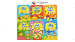 Sách-6 cuốn-365 Sticker Bóc Dán Thông Minh phát triển IQ EQ CQ cho bé.