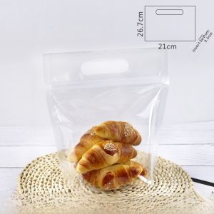 Large Size 450g Toast Bread Packaging Bag 250g Small Medium Size Meal Bag Snack Bag Self-Sealing Bakery Cookie Slice Bag