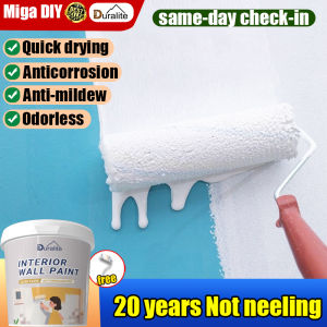 Free Brush✨ Duralite Interior Latex Paint 1000g For Indoor Living Room Bedroom Home Refurbish Quick Drying Anti-Peeling Crack Resistant Low Odor Eco Friendly Wall Paint All-Purpose Wall Coating
