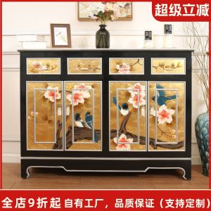 Door Entrance Cabinet Shoe Cabinet Integrated Large Capacity Door Storage Wooden Paint Painted For Home Custom Solid Wood Shoe Cabinet