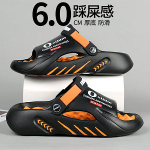 Mens Summer Casual Sports Slippers Anti-Slip Home Driving Massage Large Size Comfortable Sensation Two-Use Beach Sandals