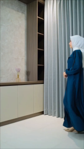 Gamis Alina COUPLE Bahan SABRINA Anti UV Premium Polos Gamis Lebaran Terbaru