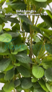 Noco™ SleekBotanics™ Artificial Money Banyan Tree Artificial Plant Indoor Aesthetic Living Room Office Homer Decor