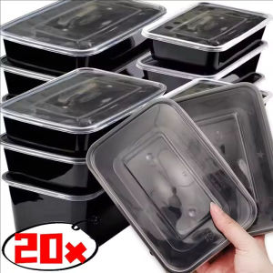 20Pcs Disposable Food Storage Containers Fridge Meals Fresh-keeping Box Camping Picnic BBQ Party Lunch Bento Box