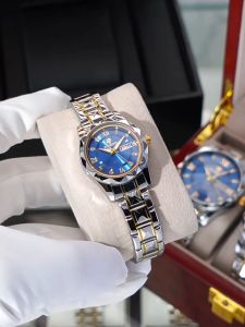 BINBOND couple watch buy 1 take 1 promo sale water proof luxury tungsten steel sapphire mirror calendar luminous display watch for women/men christmas gift ideas