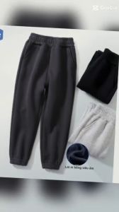 Quần nỉ bông bé trai 30-45kg Mamdadkids quần nỉ lót bông dày ấm cho bé 5 tuổi đến 14 tuổi