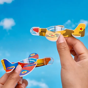 【Local Seller】Mini Foam Plane Glider Hand Throw Airplane Light Inersia EPP Bubble Planes Pejuang Pelancar Luar Klasik