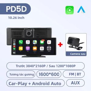 Máy Nghe Nhạc Đa Phương Tiện Ô Tô Màn Hình Cảm Ứng Đa Năng MP5 Với Hỗ Trợ Carplay Không Dây Android Auto AUX BT FM DSP Camera Lùi Dành Cho Tất Cả Các Loại Xe