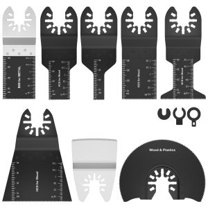 5Pcs Oscillating Saw Blade Titanium Bimetal Blade Universal Wood and Metal Cutting Oscillating Tool Renovator Multi Cutter Blade