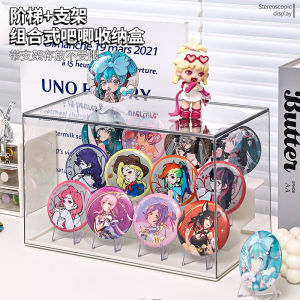 Metallic Badges Storage Box Display Frame Gold Medal Protective Case Display Cabinet Dustproof for Collectibles on Desktop