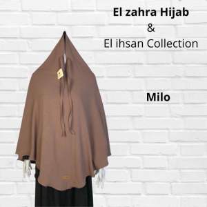 Hijab instan Khimar syari jilbab jumbo bergo crinkle Shaaira el ihsan