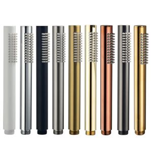 Brass Handheld Shower Head High Pressure Single Function Style Matte Black Hand Shower High Flow Hand Shower Head Sprayer Brushed Gold Polished Chrome Round Metal Gray Fashion Desgin Brushed Nickel Bath Sprinkler