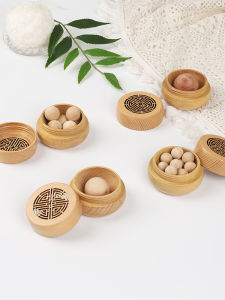 Portable Pocket-sized Wooden Essential Oil Aromatherapy Diffuser Ornamental Item Car Essential Oil Box Fragrance Distributor