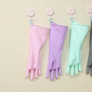 Reusable Thickened Nitrile Cleaning Gloves Latex-Free Waterproof Household Gloves for Dishwashing & Laundry