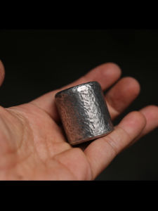 Handmade Pure Tin Dragon Scale Tea Pot Lid Heavy Duty Paper Town Metal Hammer Pattern Tea Set Accessories Chinese Style