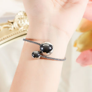 SEQUITO Temperament Ladies Adjustable Bangle Micro Pave Shiny AAA Cubic Zircon Golden Silver Plated Dancing Party Wrist Jewelry B368