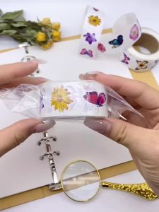 500PCS Butterfly Stickers Roll Vinyl Stickers For Scrapbook Journaling Laptop Bumper Skateboard Water Bottles Stickers Roll