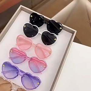 MX017A Kacamata Fashion Anak Perempuan Model Hati Stylish Anti Silau Anti UV