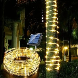 Solar LED String Light Outdoor Solar Strip Rope Tube Fairy Light Garden Christmas Decoration for Wedding Party Decor Led Lamp
