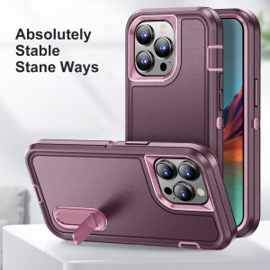 3 in 1 Heavy Duty Hybrid Hard PC Back Cover hard shockproof with Stand Slim Stand Hard Cover Mobile Phone Protective Case Cover for iphone 13//13 Pro/13 Pro Max For iphone 13 Iphone13 pro Max