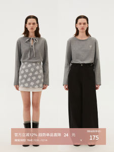 เสื้อยืดคอกลมแขนยาวผู้หญิงฤดูร้อน 2024 ทรงเข้ารูป ทรงหลวม ผ้าฝ้าย 100% ลายเรขาคณิต ปกติ คอโปโล เสื้อเชิ้ต