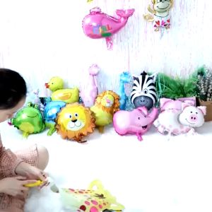 Balon Foil Bulat Animal 18 Inch/Balon Foil Karakter Binatang