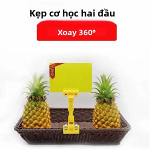 Giá Đỡ Thẻ Giá Xoay Kép Đa Năng Bằng Nhựa PVC Dùng Cho Quảng Cáo Siêu Thị Kẹp Quảng Cáo