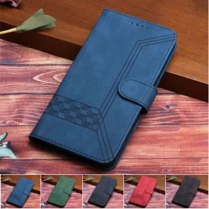 Flip Lattice Phone Case for Tecno Spark 30 20 20C 10C 10 Camon 30S 30C GO 1 Pop 9 8 7 Pova 6 3 Neo Premier Pro 2025 2024 2023 5G Card Slot Stand Wallet Cover