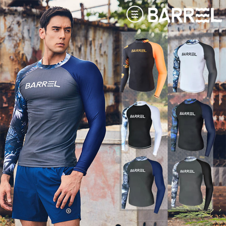 Barrel New Diving Suit Men s Swimsuit Long Sleeved Sunscreen Quick