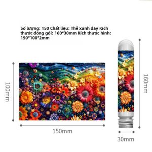 150PCS Bộ Xếp Hình Ống Nghiệm Mini Họa Tiết Hoa Và Biển Đồ Chơi Giáo Dục Giảm Stress Cho Buổi Chơi Gia Đình