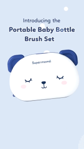 Supermama 6 in 1 Portable Baby Bottle Brush Set