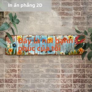 CIFbuy | HappyPlaceFloralVintage 10x40cm "Đây Là Nơi Hạnh Phúc Của Tôi" Biển Hiệu Kim Loại Trang Trí Hoa Tươi Tắn Mộc Mạc Cho Hiên Nhà Trong Nhà/ngoài Trời