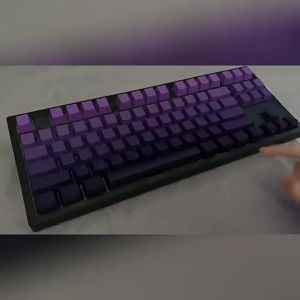 Bộ Keycap PBT Gradient Cho Bàn Phím Cơ 60% 65% 68% 75% - Màu Đỏ Hồng Xanh Lá Xám Xanh Dương Hồng Tím In Cạnh/trên