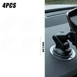 8Pcs 80mm Round Car Dashboard Suction Cup Sticker Universal Transparent Silicone Non-Slip Pad Sticky Phone Holder Mat Reusable Adhesive Pad