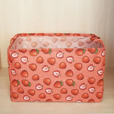 Large Desktop Storage Box Dormitory Bedroom Fabric Home Clothes Organizer Toy Basket Book Snack Miscellaneous Goods Box