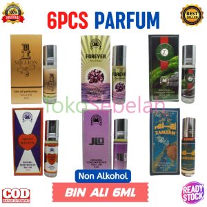 PROMO 6Pcs Parfum BEST SELLER 6ml Bin Ali Original Roll On Lebih Murah - Minyak Wangi Non Alkohol - Parfum Original Murah - Minyak Wangi Khas Arab - Parfum Oles Non Alkohol - Minyak Wangi Para Habib - Minyak Wangi Sholat - Minyak Wangi Murah - bisa COD