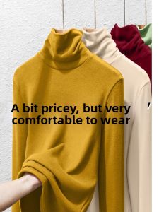 Stylish and Elegant French Designed Warm Winter Womens Top High Neck Double-Sided Duvet
