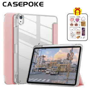 For iPad 10.5 Air 3 Pro 1/2/4/5th Transparent Case With Pencil Holder For iPad 5/6/7/8/910th Mini 6 Pro 11/12.9 Protective Cover