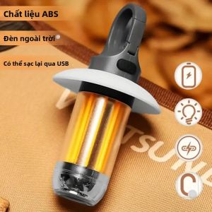 Đèn Pin Cầm Tay Có Thể Sạc Lại USB-C Có Móc Treo Nhẹ Chống Nước Để Đi Bộ Câu Cá Làm Việc Khẩn Cấp
