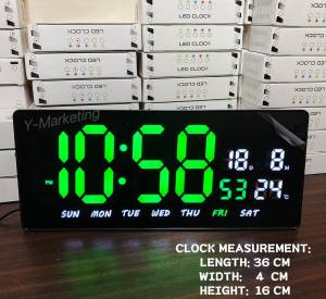 3604 LED Digital Alarm Clock Wall Hang & Display Stand Large Display Digits