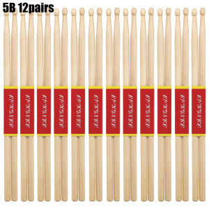 IRIN | IRIN Maple Wood Drumsticks 12 Pairs Natural Wood Drum Sticks Set 5B/7A Drumsticks for Band Rehearsal Stage Live Performance
