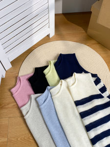 Loose Womens Camisole Top Striped Pure Color Inner Wear Small Vest Spring New Arrival Multi-Color Options Korean Style