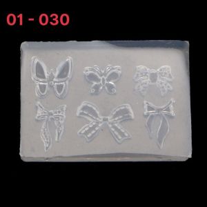 Khuôn in silicon tạo hình mẫu nail dùng cho gel và bột đều được / khuôn làm nơ gấu chữ cái bướm sò cá hoa đủ hình