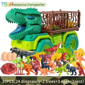 TEMI Mega Dinosaur Car Truck Toys With 30 pcs Dinosaurs and Egg Early Learning Kids Boys Toys Birthday Gift Dinosaur Jurassic Set