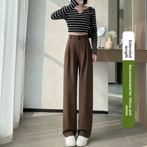La Chapelle | Black High Waist Thin Fit For Short Womens Trousers Straight Leg