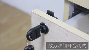 Drawer Lock / Cabinet Lock W/ Key Set Universal 2 Key Stainless Steel Drawer Lock with Storage Cabinet Furniture