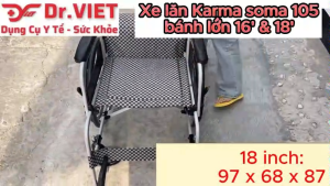 Xe lăn Karma Soma 105 – Phiên bản bánh lớn 16” & 18”